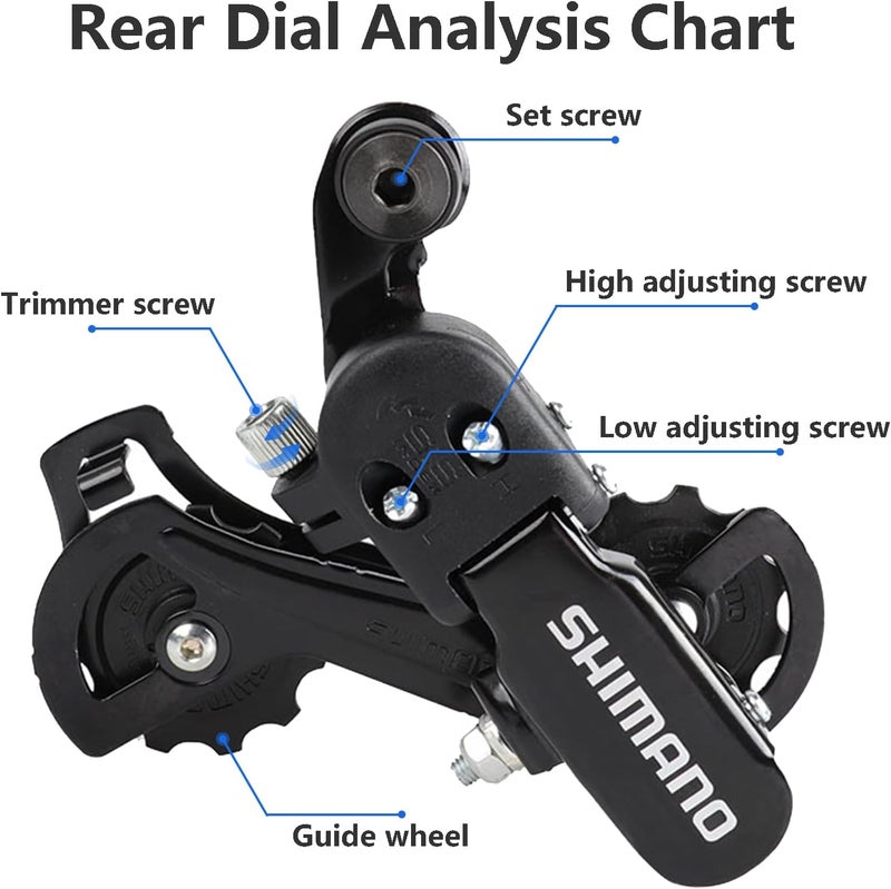 Relwears Rear Derailleur RD-TZ31A 6/7 Speed Direct/Hanger Mount Derailleur for Mountain Tricycle Commuter Cruiser Bike - Image 3